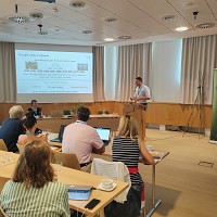 Lecture by dr. Boštjan Naglič about hop irrigation systems in Savinja valley.