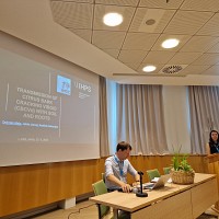 Lecture by Maja Dobrajc about transmission of CBCVd with soil and roots.