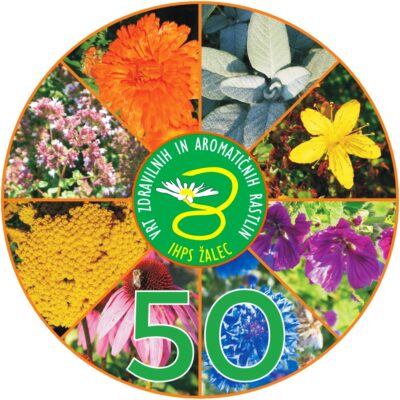 Logotip: 50 let vrta zdravilnih in aromtičnih rastlin